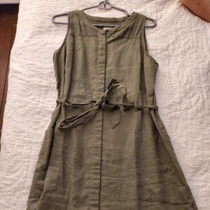 Green Linen Dress